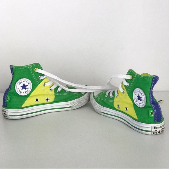 2006 World Cup Converse Chuck Taylor BRAZIL Flag - Picture 4 of 11